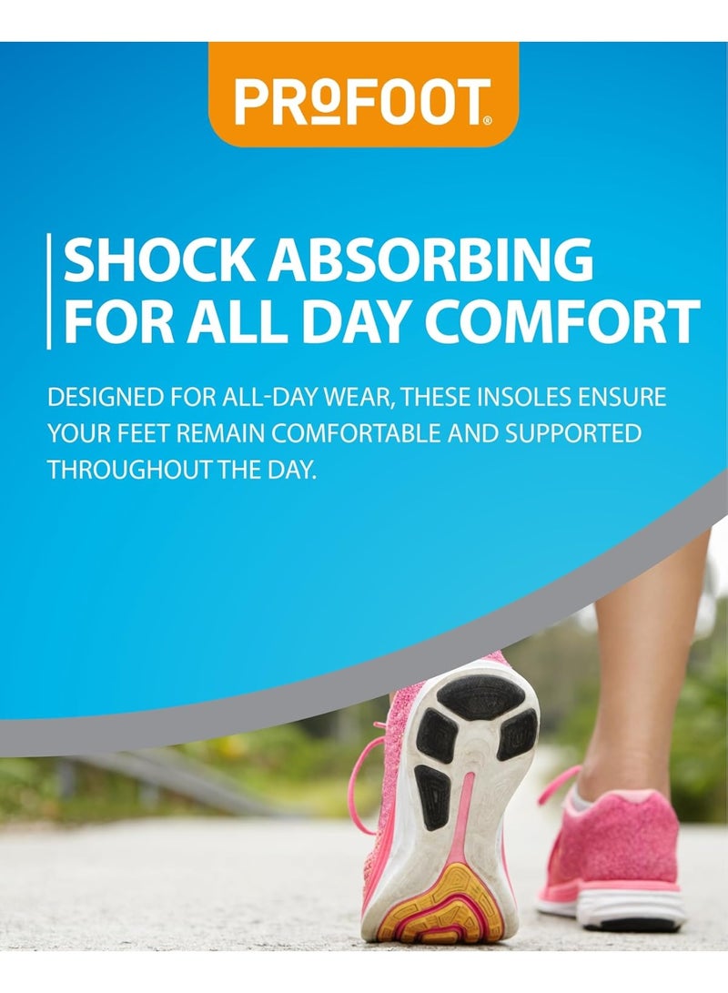 ProFoot Gel Insoles For Women Exceptional Comfort & Shock Absorption Super-Soft Top Cover 5-9 Size - Image 5